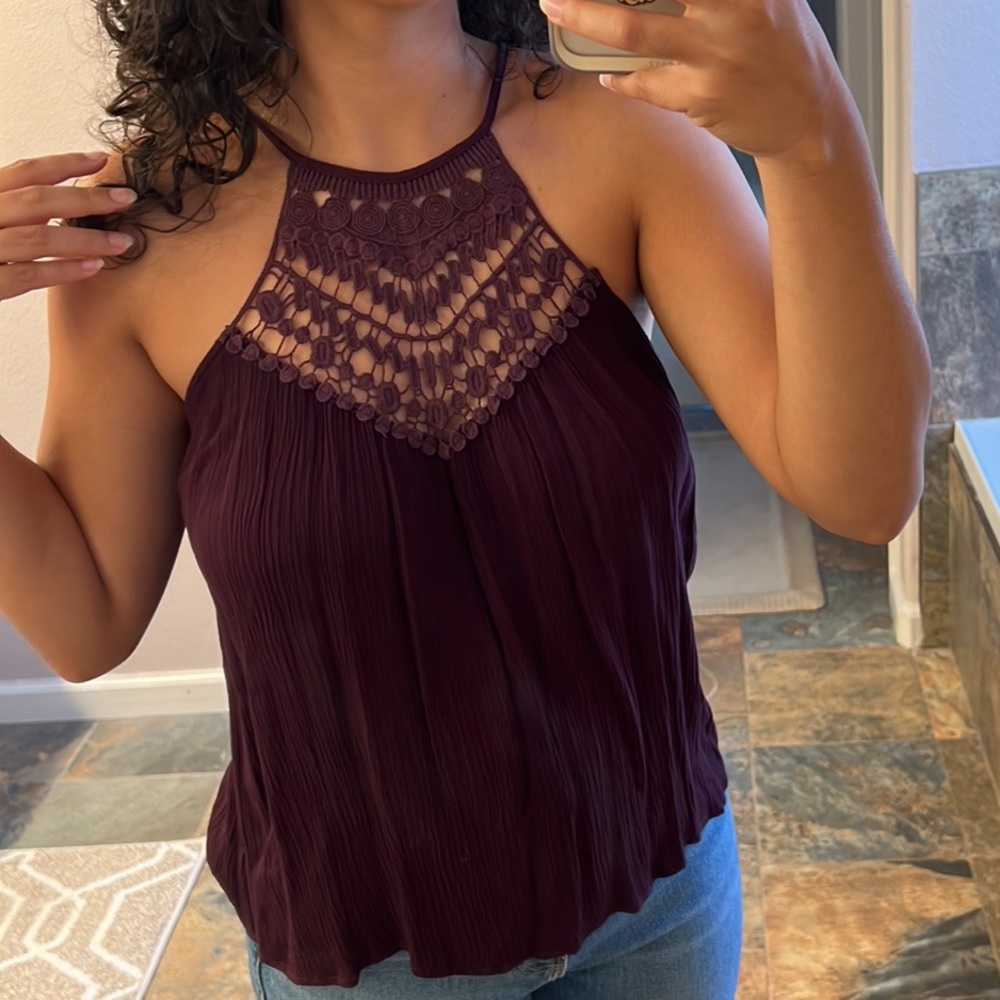 Pacsun Purple Crochet Tank Top - S